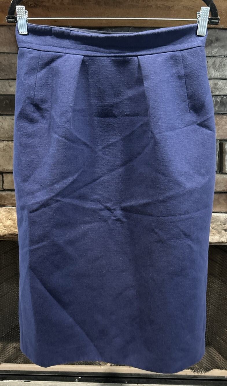 Women’s DELPOZO Navy Blue Lined Pencil Skirt Size 40 US 8 / 10
